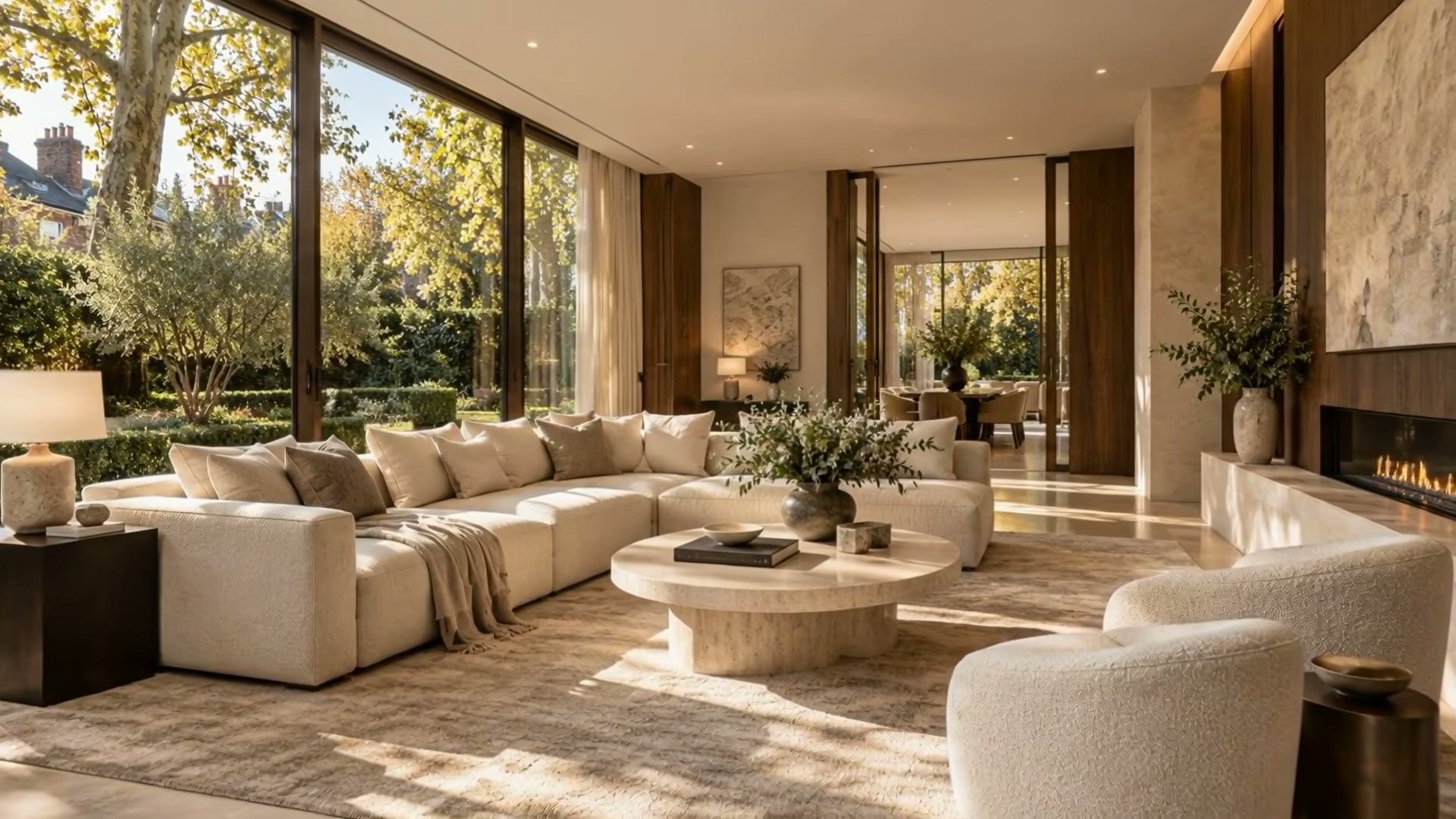 Sunlit living room from the luxury London ImageMotion video