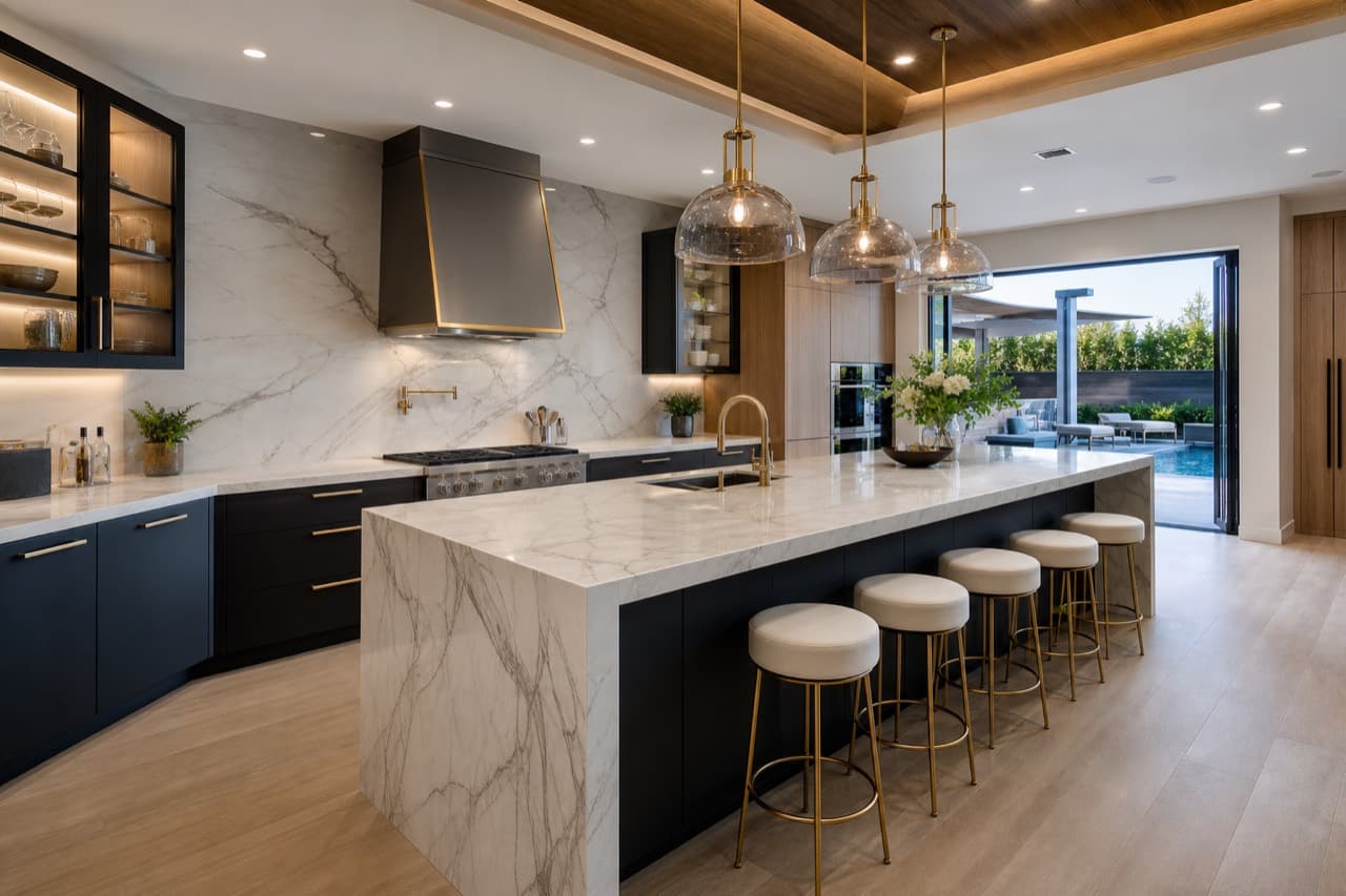 AI property video maker creating a vertical reel from a kitchen photo